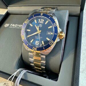 Authentic TAG Heuer Formula 1 Quartz Steel Blue Gold Men's Watch WAZ1120.BB0879